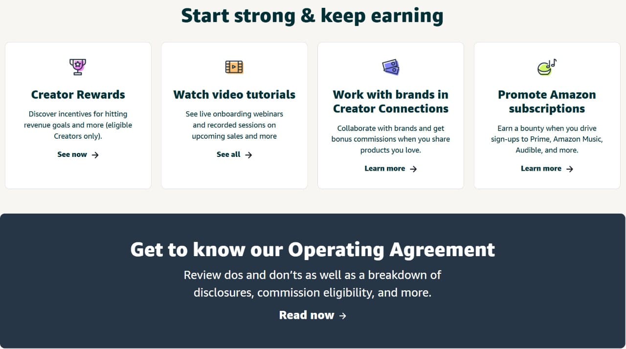 Maximize Amazon affiliate marketing success through creator rewards, brand collaborations, and staying compliant with operating agreements.
