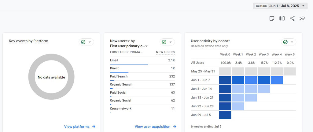 Data Google Analytics for B2B digital marketing