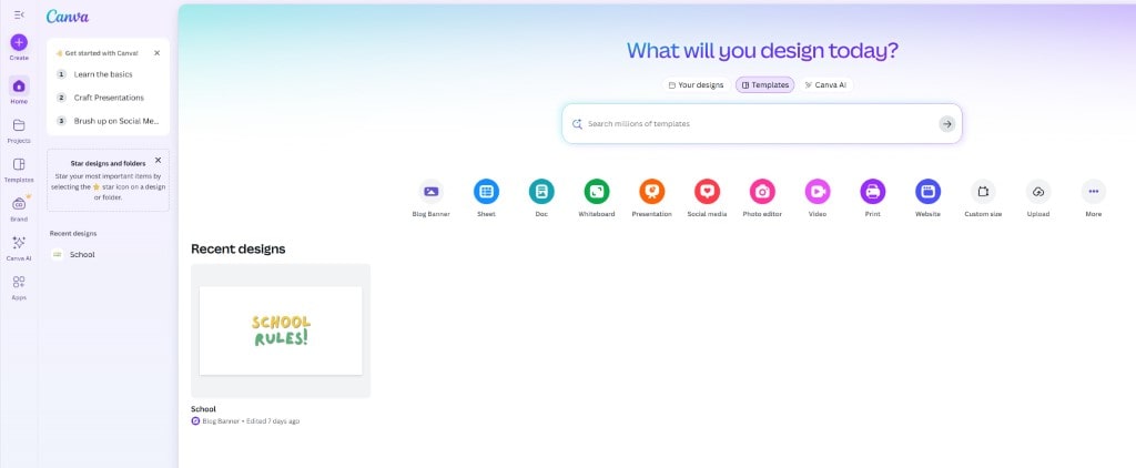 Canva AI can turn text into a visual