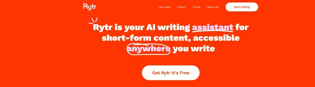 consider a dedicated writing assistant like Rytr