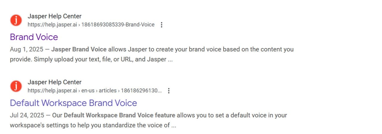 Brand voice - Jasper Help Center