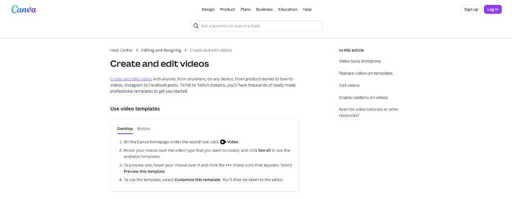The Canva for Video tool is perfect for creating short, engaging videos for social media
