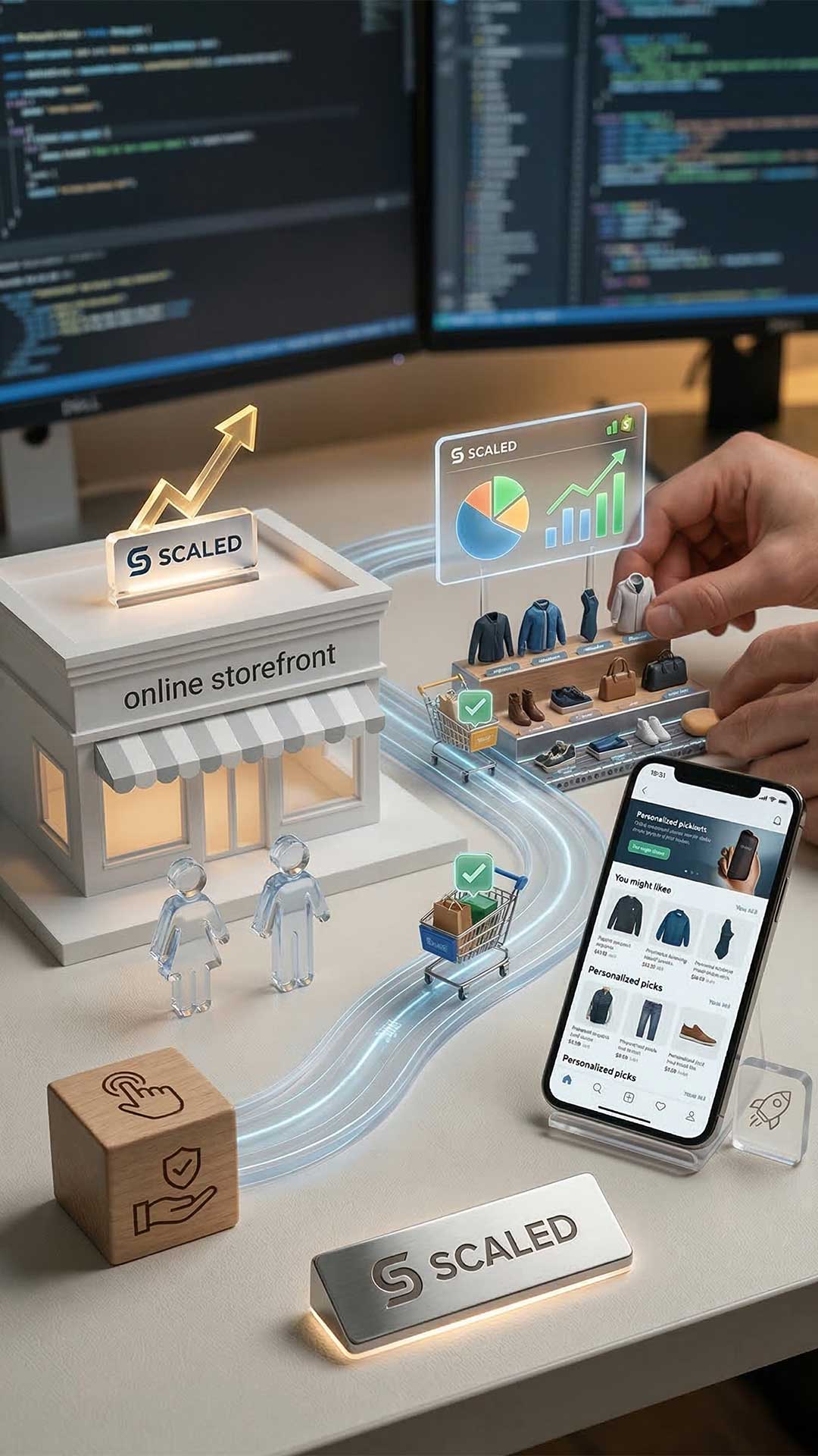 Our ecommerce development services help scale online stores fast with data-driven growth and mobile optimization.