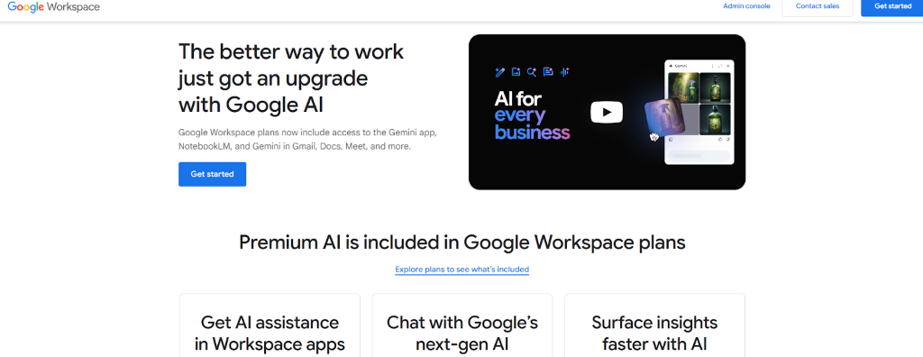 The better way to work just got an upgrade with Google AI