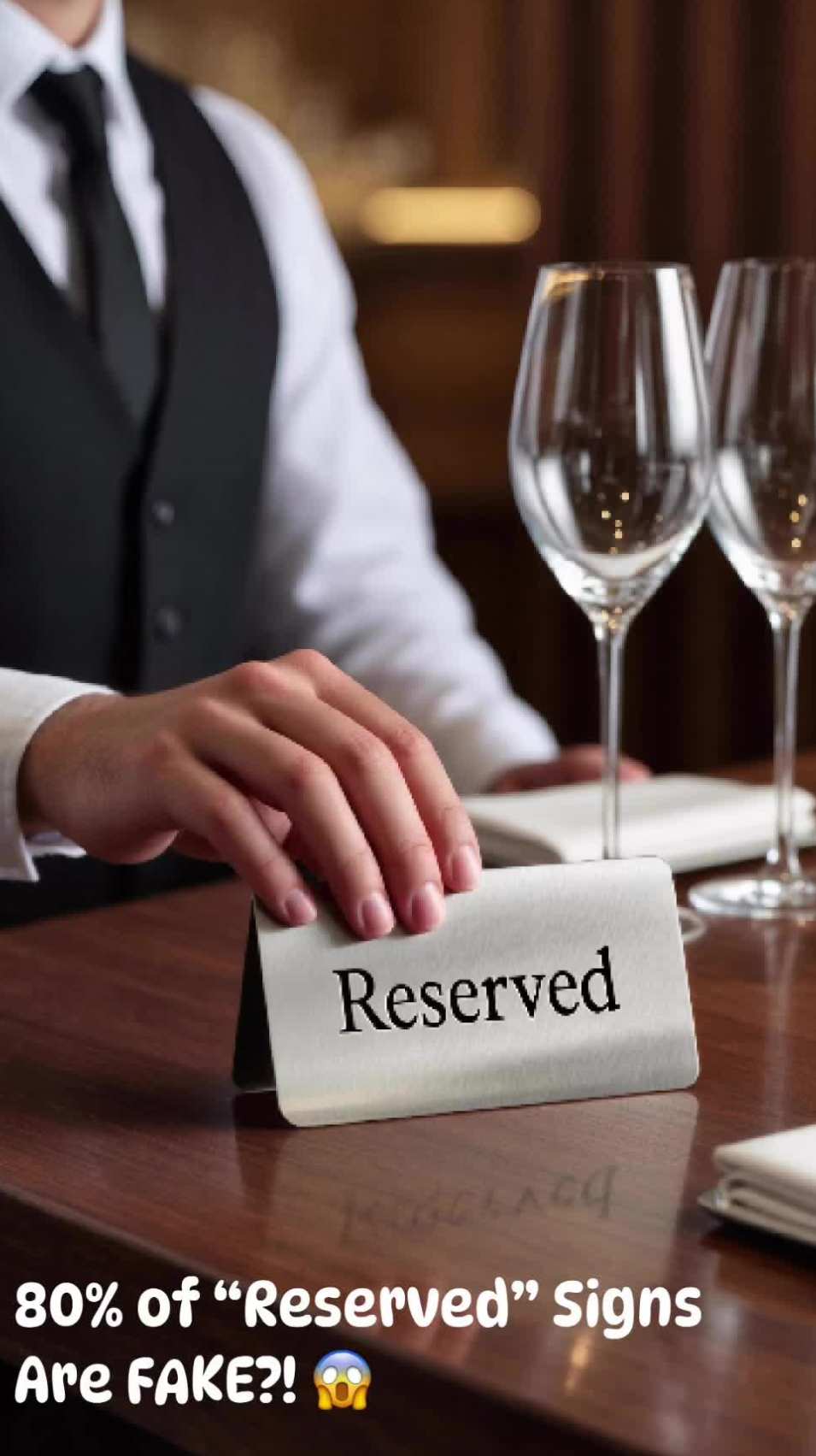 Did you know most “Reserved” signs at restaurants aren’t real? It’s not about food