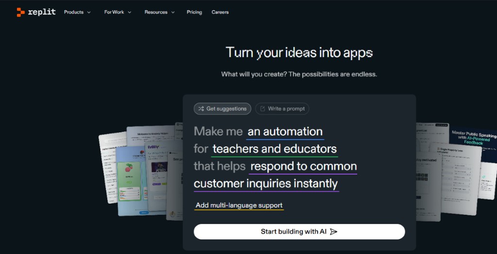 Replit offers an AI-powered coding assistant