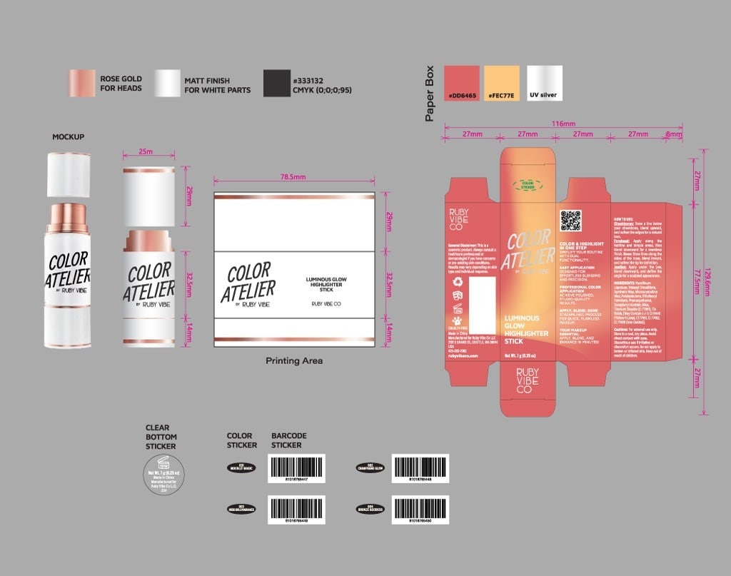Packaging design for the Ruby Vibe Co
