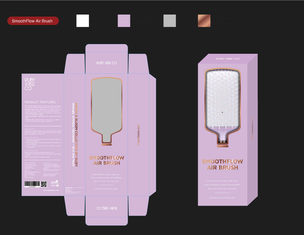Packaging design for the Ruby Vibe Co