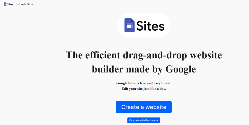 Google Sites is a great choice for creators